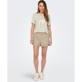 Only Pantalones Cortos Beige para Mujer