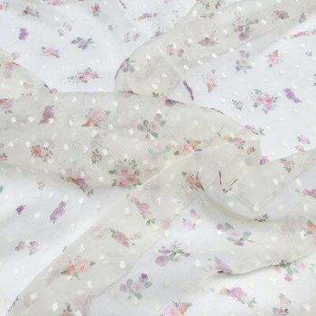 Tissu Floral Vintage pour Robe