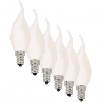 Bougie LED E14 4W 450lm blanc chaud, ensemble de 6