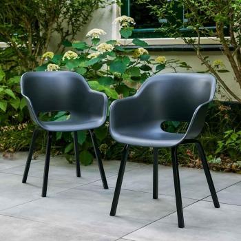 Keter Noa Dual Garden Chairs – Metallic Graphite Design