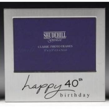 5 x 3.5 Happy 40th Birthday Frame