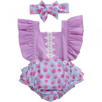 Bandeau Volants Body Filles Garçons 0-24M