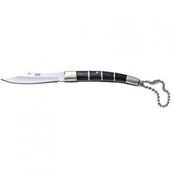 Faca de Porta JKR 465 – Mango Resin, 5,8 cm Inox, Corrente de Chaveiro