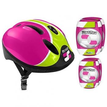 Pack de Protección Rosa: Casco y Rodilleras