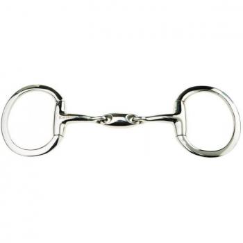 Korsteel Silver Finish 5 Stainless Steel Oval Link Eggbutt Snaffle