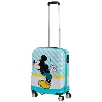 American Tourister Wavebreaker Disney Hartschalen-Trolley 55 cm Mickey Blue Kiss
