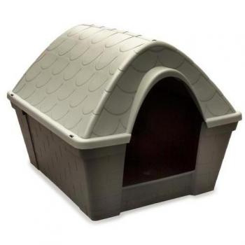 Arquivet ecoline caseta de plástico reciclado gris para perros