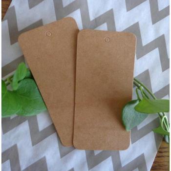 100 pcs Retro Kraft Hang Tags, 5x10 cm