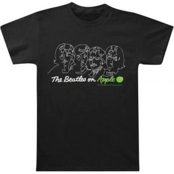 The Beatles Unisex T-shirt met Apple Logo XL Zwart