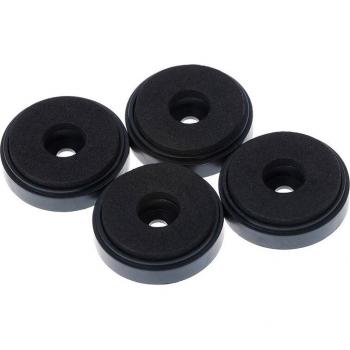 4pcs Black Rubber Dampers for Speaker Cabinets, 38mm x 19mm