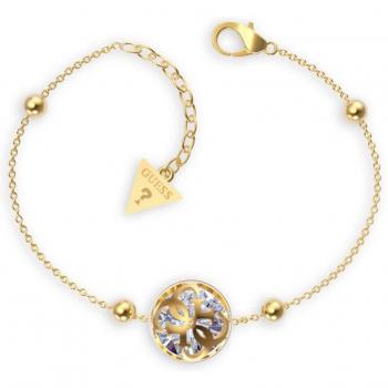 Stainless Steel Guess Logo Jubb01394JWYGS One‑Size Bracelet (Gold)