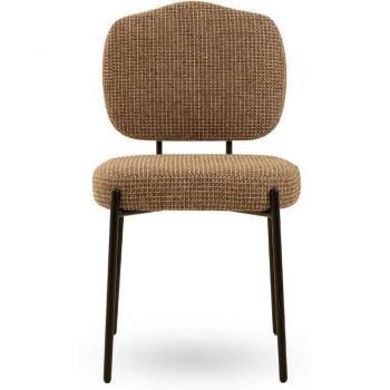 NV GALLERY MOGAN Stuhl – Tweed Miami Gelb mit Schwarzmetallrahmen