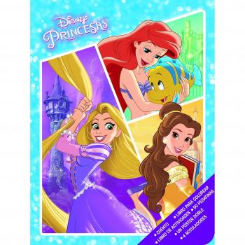 Princesas. Caja metálica. Rapunzel, Ariel y Bella.