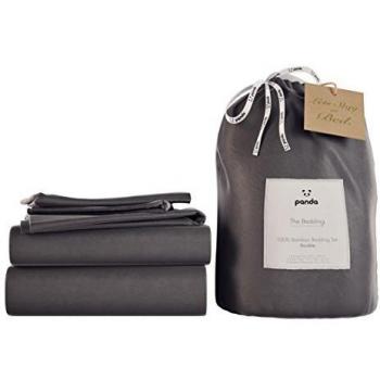 Panda 100% Bamboo Sheet Set (UK King, Urban Grey)