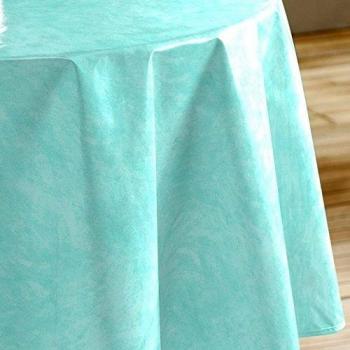 Nappe ronde 160 cm décorline couleur Océan, matériau béton cire