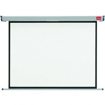 Nobo Electric Wall-Mount Projection Screen 2400mm Diagonal Matt White