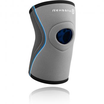 Grau Rehband Herren 7754 – Kniebandage XXL mit Patellaöffnung