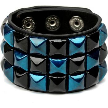 Pulsera Cuero Uñas Cuadradas G262