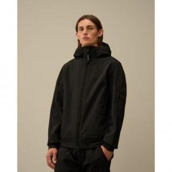 C.P. Company Men's Black Hooded Lightweight Jacket – Medium