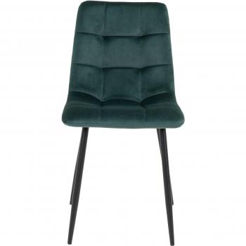 Ebuy24 Esszimmerstuhl 2er Set Middelfart, Dunkelgrün, Velour
