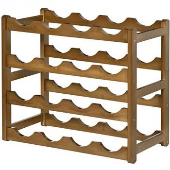 Mini Estantería de Vinos en Bambú – 16 Capacidad, 43x23.5x38 cm