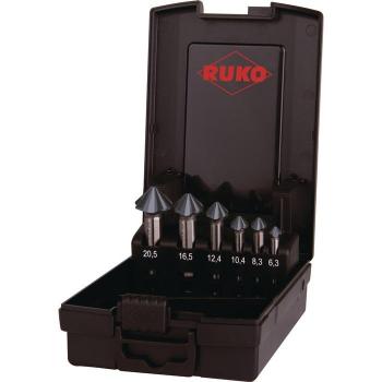 Ruko 102890EPRO 6‑Part 4S HSSE‑Co Kegelsenker Set, 90° RUnaTEC DIN 335