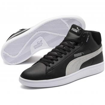 Puma Sneaker Smash v2 Mid PureTEX 367853 Schwarz-Grau-Weiß 40