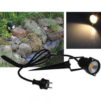 CHILITEC LED-Gartenleuchte CT-GS5 COB, EEK: F, 5 W, 430 lm, 2900 K, schwarz