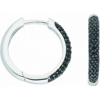 Zirkonia‑Creolen ADELIA´S – 925 Sterlingsilber, farbige Ohrringe für Damen