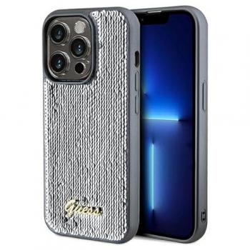 Coque Sequin Script Metal Guess pour iPhone 14 Pro Max