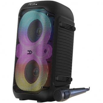 Avenzo Altavoz Bluetooth Portátil 16W + Micrófono LED 80W Negro