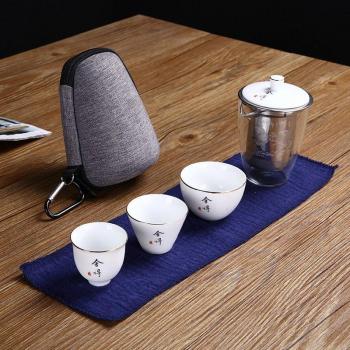 Chinese Porcelain Celadon Travel Tea Set for Oolong