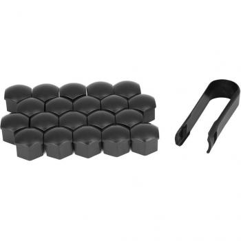 Uxcell 20pcs 17mm White Plastic Car Wheel Nut Cover Caps with Removal Tool