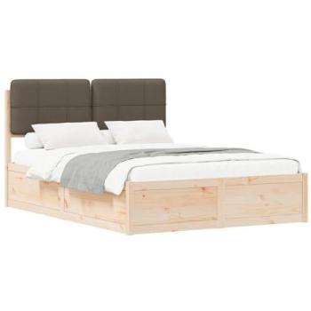 VidaXL Bettrahmen mit Kopfteil in Taupe, 160 × 200 cm – Premium‑Design