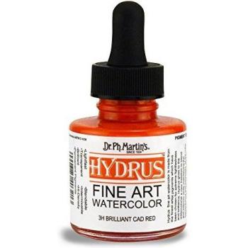 Dr. Ph. Martin's Hydrus Fine Art Watercolor, 1.0 oz, Cadmium Red