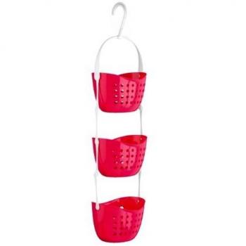 Hot Pink Hanging Organizer with 3 Tiers by Premier Housewares