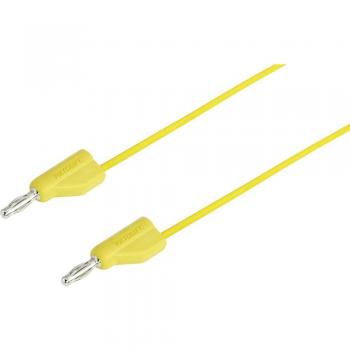 VOLTCRAFT Messleitung Lamellenstecker 4 mm 1 m Gelb