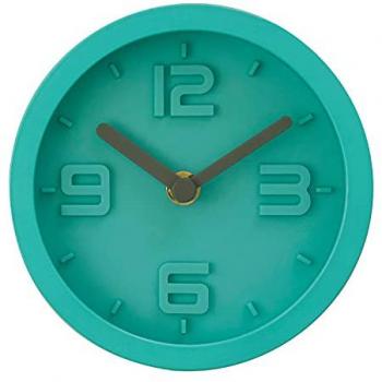Cyan Metal Wall Clock for Living Room