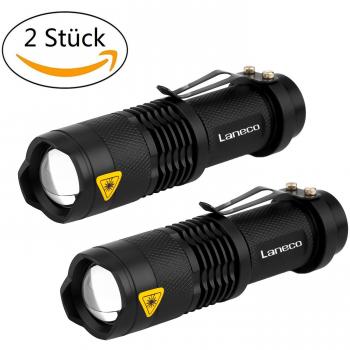 Superhelle Laneco SK68 Taschenlampe – Tragbar, Wasserdicht, Fokus‑Einstellung