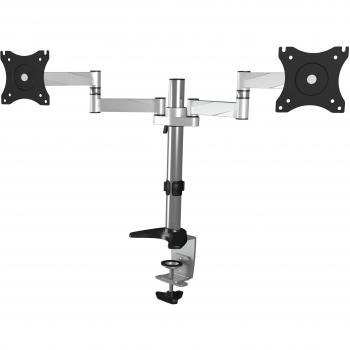 Icy Box IB-MS404-T Monitorständer mit Tischhalterung silber, 2 Monitore