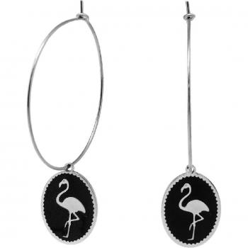 Flamingo Rose Designer Hoops