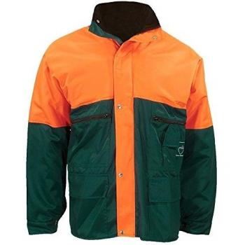 Feldtmann Forstschutz‑Jacke – EN 381-10+11 – Grün/Orange – XL