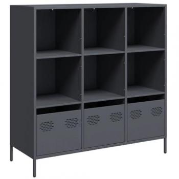 Armoire à livres hautes de Vidaxl 101,5×39×103,5 cm anthracite