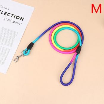 Correa de nylon arcoíris para pasear perros y gatos