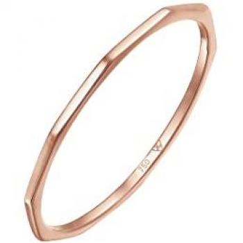 ELLI PREMIUM Fingerring Schlicht und Elegant 750er Roségold