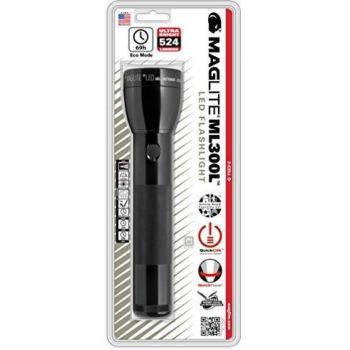 Maglite ML300L-S2016 4006434-SSI ML300L High-Powered LED Flashlight, Black