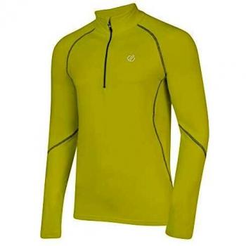 Dare 2b sous Couche Technique Homme INTERFUSED Core Stretch légère 1/2 Zip, Citron Lime, FR : S