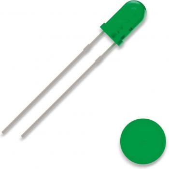 Quadrios 3mm Circular LED Green 20mA