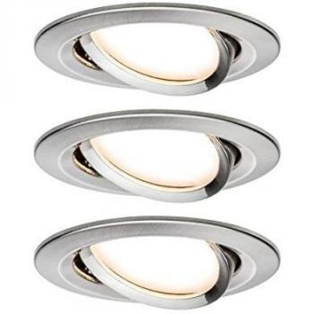 Paulmann Nova Coin 3-Round Pivotable LED Spots, Iron