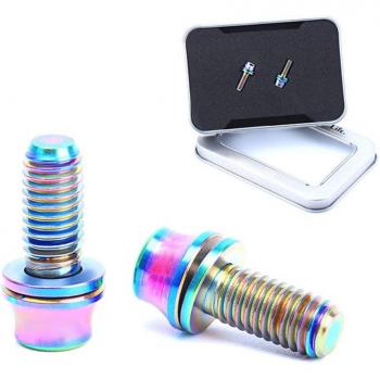 2PCS M5*12MM Titanium Alloy Screws for Bicycle Water Bottle Cage